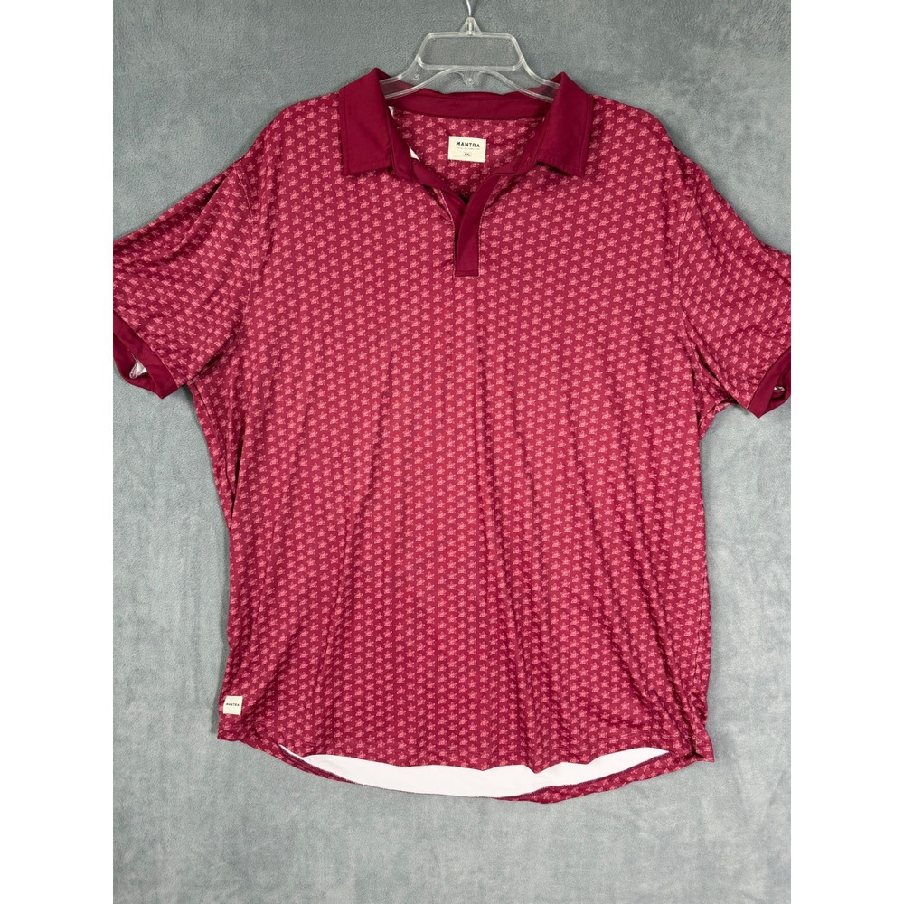 Mantra Men's Red/Cranberry Catalyst Polo Golf Performance Shirt‎ Size XXL